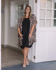 Chiara Silky Kimono in Leopard Print