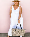Linen co. Shelly Linen Jumpsuit in Crisp White
