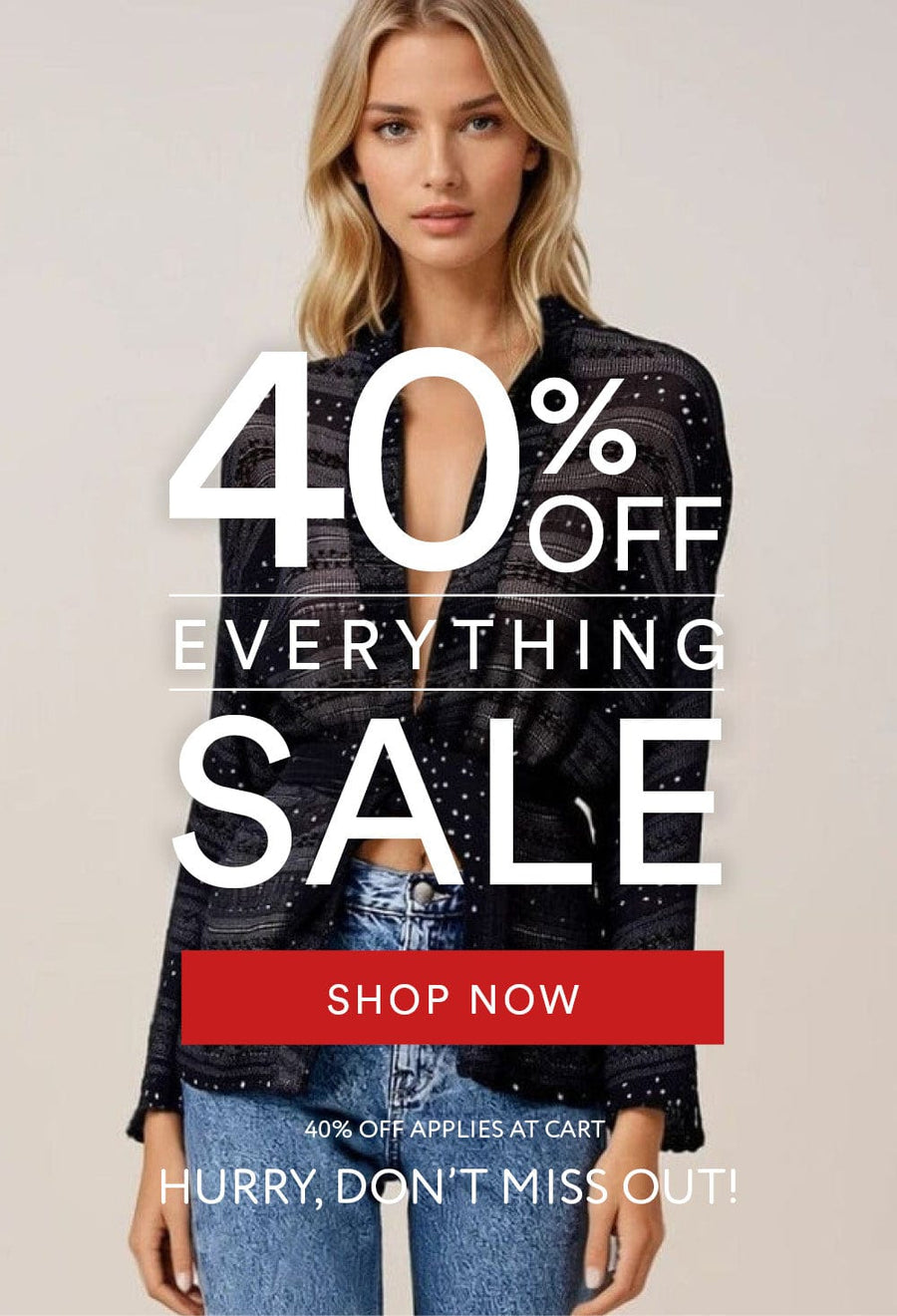 40% OFF SALE