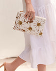 Bold Beaded Floral Clutch